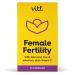 Vitl Female Fertility Supplement - 30 Vegan Capsules - Includes Folic Acid Vitamin B12 & Zinc - Formulated with 17 Essential Nutrients & Vitamins - Conception Support for Women - 1 Month Supply