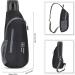 Xoolkly Waterproof Breast Pocket Sling Bag - Lightweight Multi-Purpose Shoulder Backpack for Men & Women | Ideal for Hiking & Cycling - Black - Buy Online on GoSupps.com