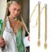 Fulang hair 2pcs braid ponytail extension braid with hair tie hair part for brilliant long ponytail art hair for women braided hair part (ashblond)