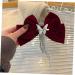 Angoily Tassel Hair Clip Big Bow Crystal Hair Clip French Barrette Hair Jewels for Women Goody Hair Clips for Women Tassel Hair Bow Crystal Bow Hair Clip Headgear Miss Red Bow Tie Velvet - Buy Online on GoSupps.com