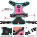 Phoepet Reflective Adjustable Dog Harness - Hot Pink XS with Training Handle 2 Metal Hooks & 3 Snap Buckles - Buy Online on GoSupps.com