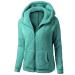 oelaio Winter Clothes for Women Fleece Jacket Lightweight Full Zip Soft Outdoor Coat with Pockets Pink Sweatshirt 2023 Y2k Light Blue Large