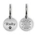 ID Tag for Dog Cat Pet Personalised Dog Tag Dog Collar ID Tag Collar for Dogs Cats Pets Custom Any Text (Silver Round) Silver Round