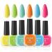 Glamonade Nail Polish Set Nail Polish Kit-0.24oz 6 Colors Summer Non Toxic Water Based Nail Polish Nail Polish Gift for Women Girls Coast