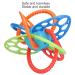 Moumouten Flexible Baby Teething Toy - Food Grade Silicone Teething Ring Rattle Teether for Grasping and Soothing Sensory Play - Buy Online on GoSupps.com