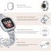 Goton Women's Bling Diamond Brick Design Band & Bumper Case for Fitbit Versa 3/Sense (Silver) - Buy Online on GoSupps.com