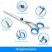 Nobleza Dog Cup Set - 4-in-1 Professional Stainless Steel Shears for Dogs & Cats | Effilration Straight & Curved Scissors Safe & Effective Pet Grooming Tools - Buy Online on GoSupps.com