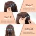 Sparkling Crystal Double Layer Braided Hair Clips for Women - 8 PCS - Buy Online on GoSupps.com