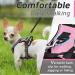 Eagloo Adjustable Dog Harness for Small Dogs - Anti-Train Reflective Strips Durable Pink XS for Walking & Jogging (1 Pack) - Buy Online on GoSupps.com
