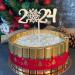2024 Wooden Cake Topper | New Year's Eve Cake Decoration | Perfect for Celebrations - Buy Online on GoSupps.com