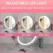 Saint Kang 360 Degree Rotation LED Lighted Makeup Mirror - Touch Screen Dimmable, 3 Color Lights (White) - Buy Online on GoSupps.com