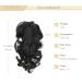 Buy Gairyan 30cm Black Ponytail Hair Extensions - Long Curly Claw Clip Synthetic Braids for Women - Buy Online on GoSupps.com