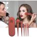Bexdug Makeup Brushes for Eye | Eyeshadow Makeup Brush Set Portable Face Make up Brushes with Silicone Storage Bag for Women red - Buy Online on GoSupps.com