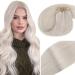 Vivien 24 Inch Blonde Weft Hair Extensions Sew in Real Human Hair #1000 White Blonde Sew in Human Hair Extensions Long Soft Hair One Piece 100 Grams 24 Inch-100g Weft-#1000