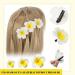 Crowye 100 Pieces Mixed Size Artificial Plumeria Flower Hair Clips - White Foam Hawaiian Frangipani for Women, Girls - Luau, Beach Party Wedding Accessories - Buy Online on GoSupps.com
