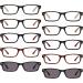 LUR Reading Glasses 10 Pack for Men & Women | Spring Hinges Readers & Sunglasses +2.50 | Stylish Multi-Color Mix - R055 - Buy Online on GoSupps.com