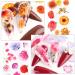 Colorful Flower Nail Foils - Nail Art Glue Transfer Decals for Acrylic Nails - 10 Sheets - Buy Online on GoSupps.com