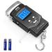 Fish Scale, Backlit LCD Display 110lb/50kg Fishing Scale with Measuring Tape, Electronic Balance Digital Fishing Postal Hanging Hook Scale with 2 AAA Batteries-Fishing Gifts for Men - Black or Blue