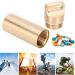 Waterproof Brass Pill Case Fob - Perfect for Hiking & Camping | Durable Travel Accessory - Buy Online on GoSupps.com