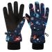 Lovmead Gloves Children Winter Ski Gloves Young Girls Windy Girls Fleece Young Girls Snow Down Shoes 1-10 Years For Sports Klttern Snowboard Cycling 4-6 years old black