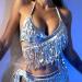 Shop Women's Sequined Tassel Bralette - Stylish Carnival Party Bra Undershirt with Cups | International Shipping Available - Buy Online on GoSupps.com