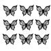 9 PIECE Makeup Eyeliner Stencil Tool Winged Eyeliner Stamp Butterflies Stencils for Smokey Eyeshadow Eye Liner Stencil Kit Multifunctional Eye Applicator Mascara Shield