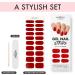 Moyou London Semi Cured Gel Nail Wraps - 20 Pcs Salon-Quality Manicure Set with Nail File & Cuticle Stick - Queen of Hearts - Buy Online on GoSupps.com