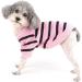 Zweitea Summer Dog Shirts for Small Dogs | Striped Heart Sweatshirt | Soft Cotton T-Shirt for Puppies - Baby Pink - Buy Online on GoSupps.com