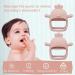 Silicone Baby Teether Toy for Infants 3+ Months | BPA Free Chew Toys for Teething Relief | 2pcs Silicone Glove Teether Set in Rose Pink - Buy Online on GoSupps.com