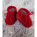Royal Icon Baby Booties 0-3 Months | Warm & Safe Baby Slippers for Boys & Girls | Newborn Baby Boots Ri401 Red - Buy Online on GoSupps.com