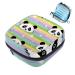 Menstruation pad bag with zipper women's napkin bag tampons collection bags for women and girls (colorful rainbow strips panda stars) Color 7