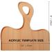 Charcuterie Template Cutting Board with Acrylic Handle - 8 x 10'' Router Stencils for Perfect Tracing and Angled Cuts - Buy Online on GoSupps.com