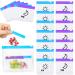 Colarr 14 Pcs AM PM Pill Pouches for Medicine Pill Bags Zippered Reusable Travel Pill Packs Day Night Weekly Pill Organizers 7 Days 2 Times a Day Pill Baggies Case with Slide Lock(Blue Purple)