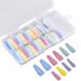 100 pieces of nail tips wrong nails acrylic fingernail tip acrylic false nail tips artificial nails pure color artificial fingernails long nails Tips for nail studios nail studies women women girls