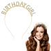 Grevosea Birthday Girl Headband Birthday Crown Birthday Headband Happy Birthday Headband for Women Girls Rhinestone Happy Birthday Accessories Crown Birthday Tiara Happy Birthday Decorations Gifts