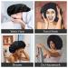 Extra Large Waterproof Shower Cap with XL Satin Lining for Thick Long Hair - Black - Buy Online on GoSupps.com