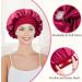 4pcs Satin Silk Bonnet Set for Curly Hair - Night Sleep Cap for Women (Black Red Gold Silver) - Buy Online on GoSupps.com