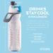 O2COOL Mist 'N Sip Misting Water Bottle 2-in-1 Function | No Leak Pull Top Spout | 20 oz Reusable Sports Water Bottle (Baseball) - Buy Online on GoSupps.com