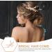ifundom Hair piece side hair comb Miss crystal headgear elegant bridal headpiece grace hair hair wedding decor hair accessories for women hair accessories hairpin Metal modeling leaf - Buy Online on GoSupps.com