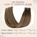 Vivien PU Clip-In Extensions | Real Hair 40cm Light Blonde Ombre Dark Brown - 120g 7PCs | 16 Inch #4/27/4 - Buy Online on GoSupps.com