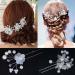 2 Pieces Wedding Hair Pins Elegant Bridal Hair Pins White Pearl Hair Pins Wedding Hair Accessories for Brides Bridesmaids Flower Girls Wedding and Ball (Two Styles) - Buy Online on GoSupps.com
