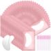 URAQT Eye Gel Pads 50 Pairs Eyelash Extension Pads Lint Free Eye Lash Patches with 10 Eyelash Brush Under Eye Gel Pads Premium Eyelash Pads for Pro Salon and Individual Eyelash Extension (Pink)