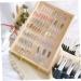 Amosfun Show Rack 1pc Box Nail Display Board Natural Wood Dust-proof Transparent Lid Fake Nails - Buy Online on GoSupps.com