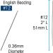 English Beading Needles Size 12 - 4 Needles | Made in England for Jewelry Making & Beadwork - Buy Online on GoSupps.com
