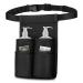 Sithon massage oil bottle holder professional therapist massage holster for 2 bottles massage lotion oil bottle holder with adjustable belt several bags for masseur masseur black 1 count (pack of 1)