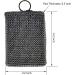 High Density Stainless Steel Chainmail Scrubber with Silicone Lining - Ideal for Cast Iron Skillets, Woks, Pots, and Pans - Black - Buy Online on GoSupps.com