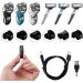 5V USB Mesh Cable Razor Charger Set | 7 Plugs USB Adapter for Remington & Philips Razors | Compatible with All Electric Haircut Devices - Buy Online on GoSupps.com