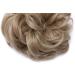 Dark Ash Blonde Wavy Messy Hair Bun Scrunchie Updo Hairpiece Extensions - Buy Online on GoSupps.com