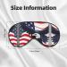 American Flag Eagle Double-Sided Sleep Eye Mask | Comfortable Blindfold with Adjustable Strap - Light Blocking Black - Buy Online on GoSupps.com