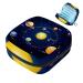 Menstruation pad bag with zipper women's napkin bag tampons collection bags for women and girls (solar system space galaxy planet) Color 10